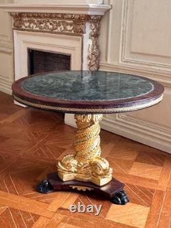 Dolls house Miniature 112 marble'dolphin' table by K MCNICHOLL 2000