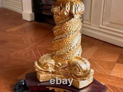 Dolls house Miniature 112 marble'dolphin' table by K MCNICHOLL 2000