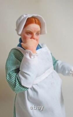 Dolls house Miniature ARTISAN COOK TASTING SAUCE LADY DOLL BY Lyubov Morozova