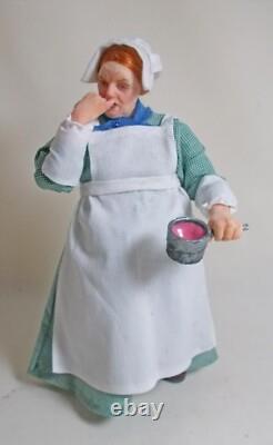 Dolls house Miniature ARTISAN COOK TASTING SAUCE LADY DOLL BY Lyubov Morozova