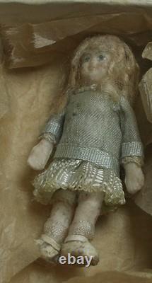 Dolls house Miniature DAVE PENNANT ANTIQUE FRENCH STYLE DOLL LIGHTLY AGED