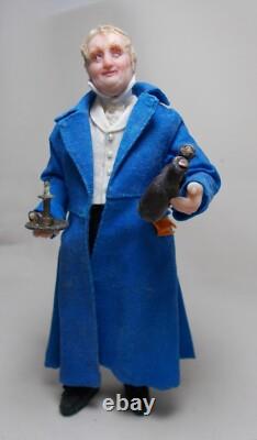Dolls house Miniature HANDMADE ARTISAN CELLAR GENT MAN DOLL BY Lyubov Morozova