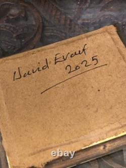 Dolls house Miniature LANDSCAPE OIL PAINTING BY DAVID EVANS. (Waterfall, Wales)