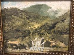 Dolls house Miniature OIL PAINTING of SNOWDON BY DAVID EVANS. (Yr Wyddfa)