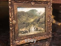 Dolls house Miniature OIL PAINTING of SNOWDON BY DAVID EVANS. (Yr Wyddfa)