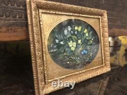 Dolls house Miniature OIL PAINTING of STILL LIFE BIRDS NEST BY DAVID EVANS