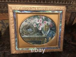 Dolls house Miniature OIL PAINTING of STILL LIFE BY DAVID EVANS