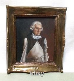 Dolls house Miniature REAL PAINTING of THE BUTLER BY CINDY LOTTER