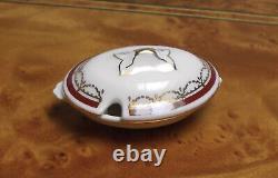 Dolls house Miniature STOKESAY WARE RED SOVEREIGN FOOTED TUREEN (A)