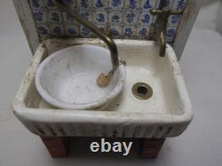 Dolls house Miniature old, aged, BUTLER'S SINK ARTISAN UNKNOWN