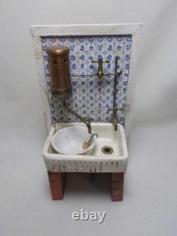 Dolls house Miniature old, aged, BUTLER'S SINK ARTISAN UNKNOWN
