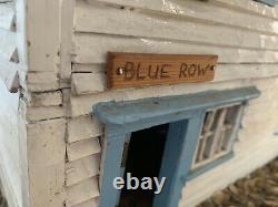 Dolls house Vintage Row Of Cottages Blue Row Bury Farm Miniture Model On Real