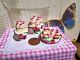 Dolls House Cake 3x Miniature Strawberry Cake Stands Filled With Cakes 1/12 Ooak