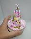 Dolls House Food Miniature Alice In Wonderland Three Tier Wedding Cake 1/6 Ooak