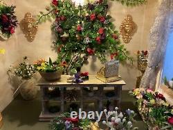 Dolls house miniature 1/12th scale bespoke flower shop diorama room box