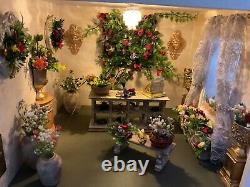 Dolls house miniature 1/12th scale bespoke flower shop diorama room box