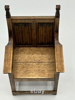 Dolls house miniature 112 ARTISAN C16 / Tudor chair by DAVID HURLEY