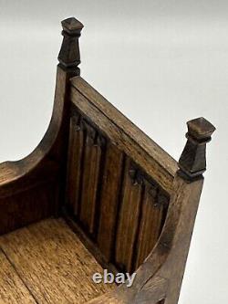 Dolls house miniature 112 ARTISAN C16 / Tudor chair by DAVID HURLEY