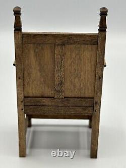 Dolls house miniature 112 ARTISAN C16 / Tudor chair by DAVID HURLEY