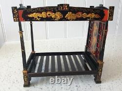 Dolls house miniature 112 ARTISAN Collectors canopy bed JUDITH DUNGER RARE