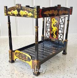 Dolls house miniature 112 ARTISAN Collectors canopy bed JUDITH DUNGER RARE