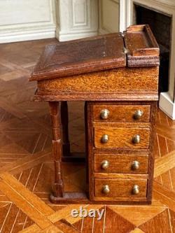 Dolls house miniature 112 ARTISAN Davenport desk by TREVOR HAMER