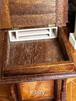 Dolls house miniature 112 ARTISAN Davenport desk by TREVOR HAMER