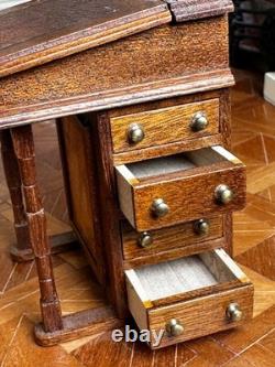 Dolls house miniature 112 ARTISAN Davenport desk by TREVOR HAMER