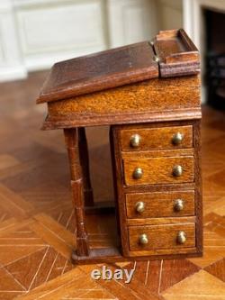 Dolls house miniature 112 ARTISAN Davenport desk by TREVOR HAMER