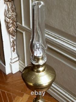 Dolls house miniature 112 ARTISAN ELECTRIC brass standard oil lamp