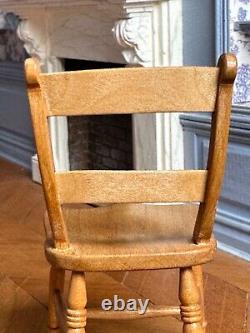 Dolls house miniature 112 ARTISAN'English cherry' chair by DAVID BOOTH