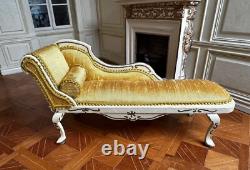 Dolls house miniature 112 ARTISAN French style Louis XV chaise longue