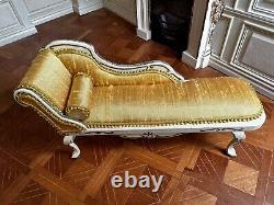 Dolls house miniature 112 ARTISAN French style Louis XV chaise longue