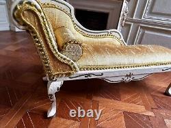 Dolls house miniature 112 ARTISAN French style Louis XV chaise longue