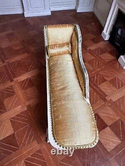 Dolls house miniature 112 ARTISAN French style Louis XV chaise longue