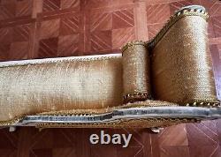 Dolls house miniature 112 ARTISAN French style Louis XV chaise longue