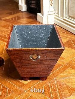 Dolls house miniature 112 ARTISAN Georgian Regency wine cellarette SIGNED