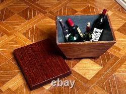 Dolls house miniature 112 ARTISAN Georgian Regency wine cellarette SIGNED