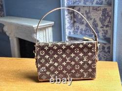 Dolls house miniature 112 ARTISAN Louis Vuitton bags x 2 + journal 2003