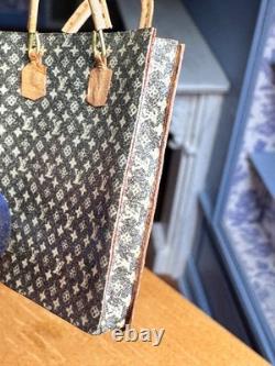 Dolls house miniature 112 ARTISAN Louis Vuitton bags x 2 + journal 2003