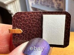 Dolls house miniature 112 ARTISAN Louis Vuitton bags x 2 + journal 2003