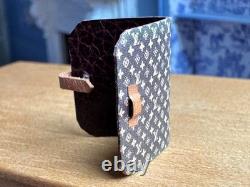 Dolls house miniature 112 ARTISAN Louis Vuitton bags x 2 + journal 2003
