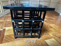 Dolls house miniature 112 ARTISAN Oriental inlaid mother of pearl table