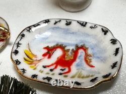 Dolls house miniature 112 ARTISAN Oriental job lot (1) sushi bonsai