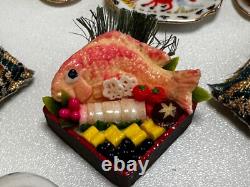 Dolls house miniature 112 ARTISAN Oriental job lot (1) sushi bonsai