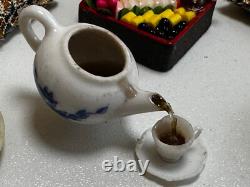 Dolls house miniature 112 ARTISAN Oriental job lot (1) sushi bonsai