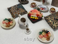 Dolls house miniature 112 ARTISAN Oriental job lot (1) sushi bonsai
