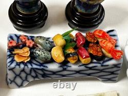 Dolls house miniature 112 ARTISAN Oriental job lot (2) sushi