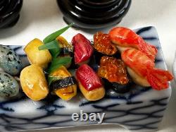 Dolls house miniature 112 ARTISAN Oriental job lot (2) sushi