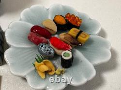 Dolls house miniature 112 ARTISAN Oriental job lot (2) sushi